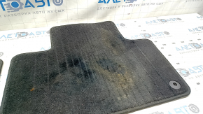 Set of floor mats for Volvo XC90 16-18 (2 rows), cloth, black, for cleaning