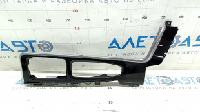 Upper center console trim for Volvo XC90 16-22, glossy black, scratches