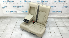 Rear seats, 2nd row, left, Audi Q5 8R 09-17, beige leather, with a brown belt, scratches, dents, needs cleaning