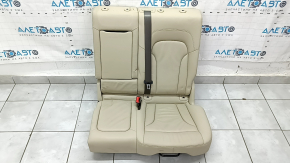 Rear seats, 2nd row, left, Audi Q5 8R 09-17, beige leather, with a brown belt, scratches, dents, needs cleaning