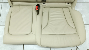 Rear seats, 2nd row, left, Audi Q5 8R 09-17, beige leather, with a brown belt, scratches, dents, needs cleaning
