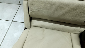 Rear seats, 2nd row, left, Audi Q5 8R 09-17, beige leather, with a brown belt, scratches, dents, needs cleaning