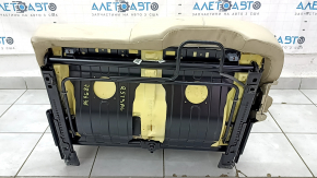 Rear seats, 2nd row, left, Audi Q5 8R 09-17, beige leather, with a brown belt, scratches, dents, needs cleaning