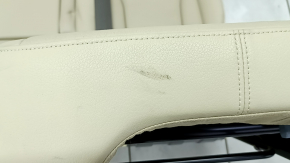 Rear seats, 2nd row, left, Audi Q5 8R 09-17, beige leather, with a brown belt, scratches, dents, needs cleaning