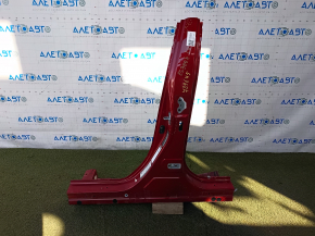 The left central body pillar of the Lexus ES300h ES350 13-18 is sawn off, dents