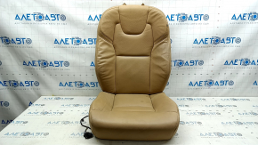 Volvo XC90 16-25 leather passenger seat upholstery, beige, heated, needs cleaning, oxidized chip