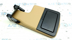 Rear seat armrest, 2nd row, Volvo XC90 16-23, beige leather, with cup holders