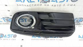 Right lower grille of the front bumper Audi Q5 8R 13-17 rest, matte + glossy chrome, under fog lights, type 2, sand