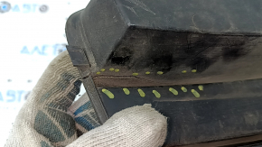 Lower grille of the front bumper left Audi Q5 8R 13-17 rest, matte + glossy chrome under fog lights, type 2, broken, sand