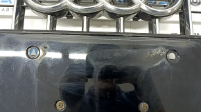 Radiator grille Audi Q5 8R 13-17 rest, for parking sensors, glossy, chrome, with quattro emblem, scratches, non-factory holes, sand