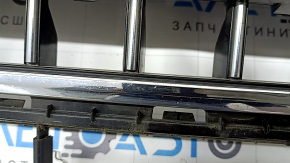 Radiator grille Audi Q5 8R 13-17 rest, for parking sensors, glossy, chrome, with quattro emblem, scratches, non-factory holes, sand