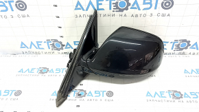 Left side mirror assembly for Audi Q5 8R 09-17, 15+2 pins, BSM, auto-dimming, auto-folding, turn signal, heated, backlight, black
