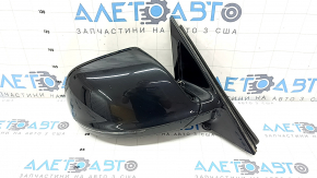 Right side mirror assembly for Audi Q5 8R 09-17, 15+2 pins, BSM, auto-folding, auto-dimming, turn signal, heated, backlit, black, scratches