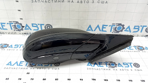 Right side mirror assembly for Audi Q5 8R 09-17, 15+2 pins, BSM, auto-folding, auto-dimming, turn signal, heated, backlit, black, scratches