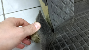 Audi Q5 8R 09-17 brown floor covering with footrest, needs cleaning, cut