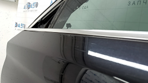 Front left door assembly BMW 5 G30 17-23 keyless, black 668, scratches on molding, bent molding