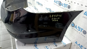 Bare rear bumper for BMW 5 G30 17-20 with parking sensors and PMA, black, scratches, dents, broken fasteners