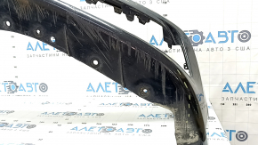 Bare front bumper for BMW 5 G30 17-20 with parking sensors and PMA, black, dents, scratches, broken mount, non-factory holes