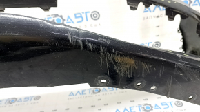 Bare front bumper for BMW 5 G30 17-20 with parking sensors and PMA, black, dents, scratches, broken mount, non-factory holes