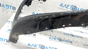 Bare front bumper for BMW 5 G30 17-20 with parking sensors and PMA, black, dents, scratches, broken mount, non-factory holes