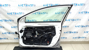 Front right door assembly for Hyundai Sonata 11-15 hybrid, white WW7, dented