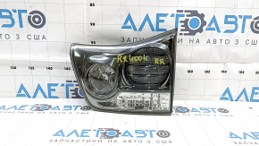 Right inner trunk lid light for Lexus RX350 RX400h 06-08, dark, polished
