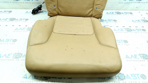 Volvo XC90 16-25 2nd row rear right seat upholstery, beige leather, with headrest, with headrest folding mechanism, for cleaning