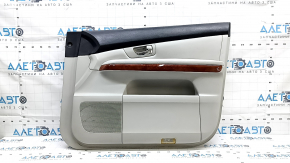Front right door panel for Lexus RX300 RX330 RX350 RX400h 04-09, gray with gray leather insert, leather armrest, wood molding, with handle, scratches
