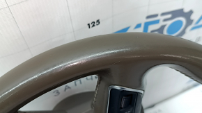 Audi Q5 8R 13-17 steering wheel, beige leather, with buttons, scratches, dents