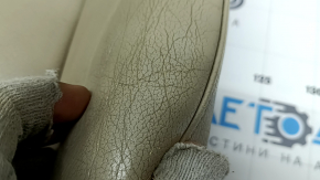 Driver's seat upholstery for Audi Q5 8R 09-17, beige leather, heated, dented, worn, cracked, needs cleaning