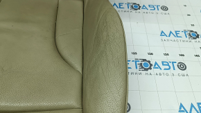 Driver's seat upholstery for Audi Q5 8R 09-17, beige leather, heated, dented, worn, cracked, needs cleaning