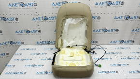 Driver's seat upholstery for Audi Q5 8R 09-17, beige leather, heated, dented, worn, cracked, needs cleaning