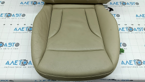 Audi Q5 8R 09-17 passenger seat upholstery, beige leather, heated, dented, scratches, needs cleaning