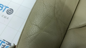 Audi Q5 8R 09-17 passenger seat upholstery, beige leather, heated, dented, scratches, needs cleaning