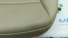 Audi Q5 8R 09-17 passenger seat upholstery, beige leather, heated, dented, scratches, needs cleaning