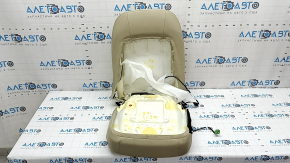Audi Q5 8R 09-17 passenger seat upholstery, beige leather, heated, dented, scratches, needs cleaning