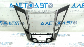 Hyundai Sonata 11-15 front control panel trim, gray, scratches