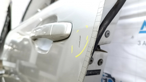 Rear left door assembly for Lexus RX400h 04-09 hybrid, silver 1C0, butt