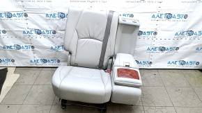 Right rear seat Lexus RX300 RX330 RX350 RX400h 04-09, gray leather, with belt, dry-cleanable, yellowed plastic