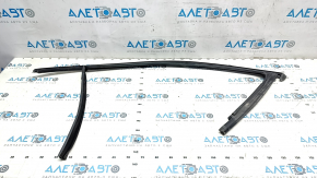Upper front right door molding VW Passat b7 12-15 USA chrome with glass seal, minor scratches