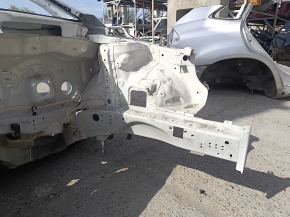 Front left quarter panel of Hyundai Sonata 11-15, white, on the body