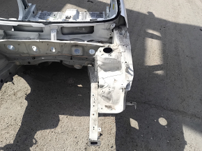 Front left quarter panel of Hyundai Sonata 11-15, white, on the body