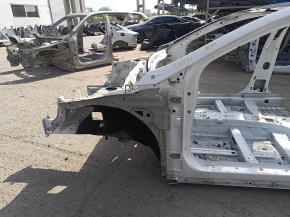 Front left quarter panel of Hyundai Sonata 11-15, white, on the body