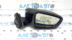 Right side mirror assembly BMW 5 G30 17-23 5-pin, heated, turn signal, black, broken turn signal, scratch