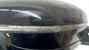Right side mirror assembly BMW 5 G30 17-23 5-pin, heated, turn signal, black, broken turn signal, scratch