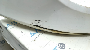 Front bumper bare Hyundai Sonata 11-15 hybrid, white, scratches, broken fasteners