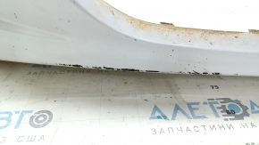 Front bumper bare Hyundai Sonata 11-15 hybrid, white, scratches, broken fasteners
