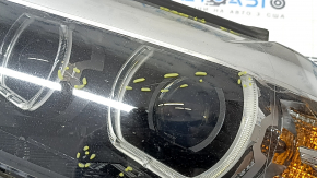 BMW 5 G30 17-20 LED Corona Rings S524A Left Front Headlight Assembly with Mount, Spider Web, Scratches