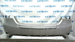 Rear bumper, bare, Hyundai Sonata 11-15 hybrid, white, with tear and scratches