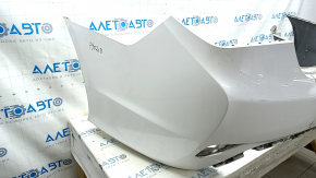 Rear bumper, bare, Hyundai Sonata 11-15 hybrid, white, with tear and scratches